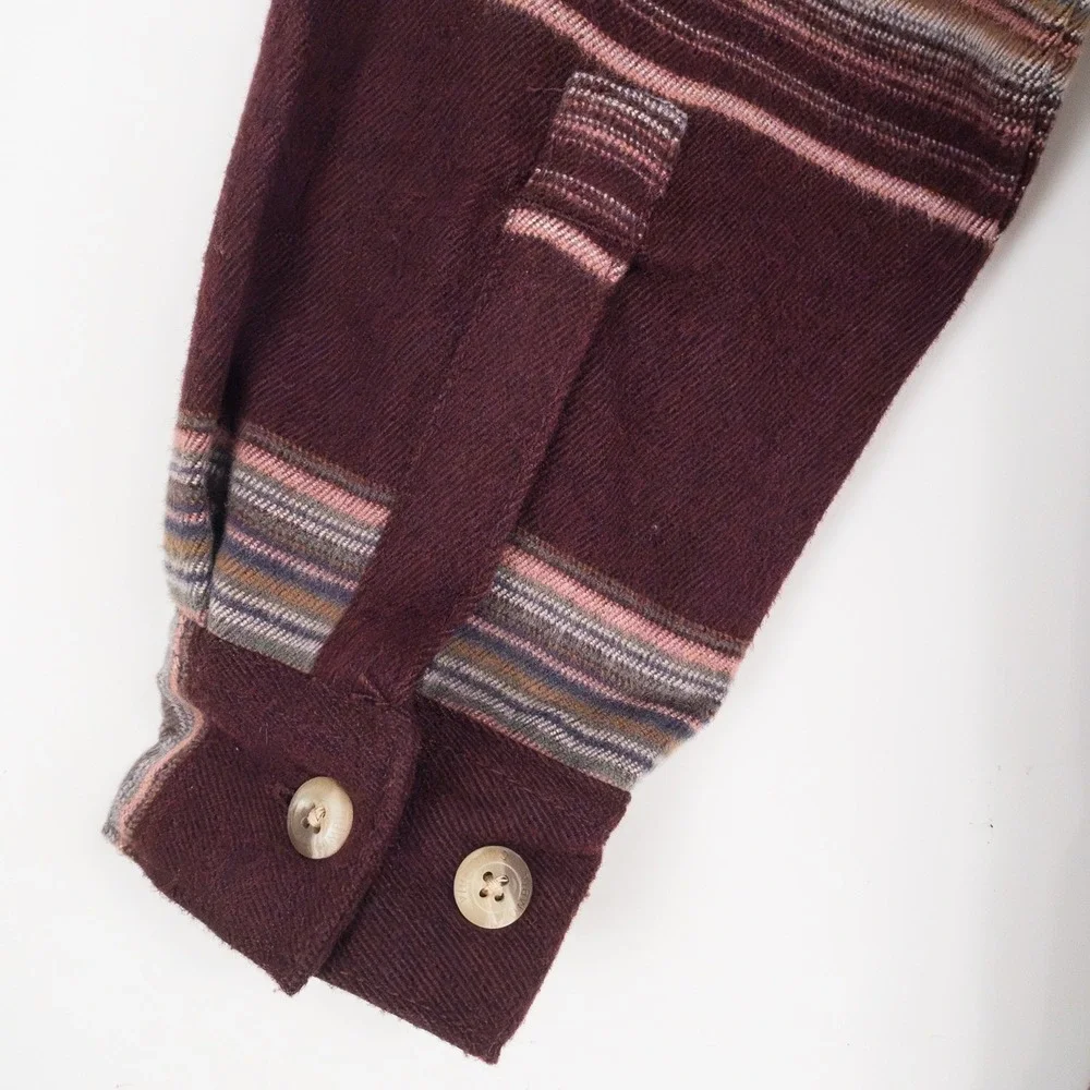 COLUMBIA Women's Calico Basin Shirt‎ Jacket Size Medium Stripe Regular Fit - Picture 6 of 16